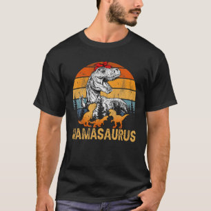 Mom Mama Dinosaur Funny 2 Two Kid Mamasaurus 2022 T-Shirt
