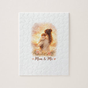 Mom & Me Watercolor Sunset Puzzle – Mother’s Day G