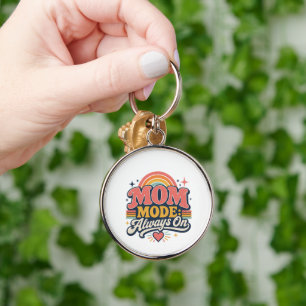 Mom Mode Always On Retro Mothers day Gift Key Ring