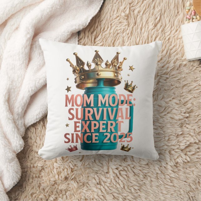 Mom Mode Survival Expert Tee | Since 2025 Funny Mo Cushion (Blanket)