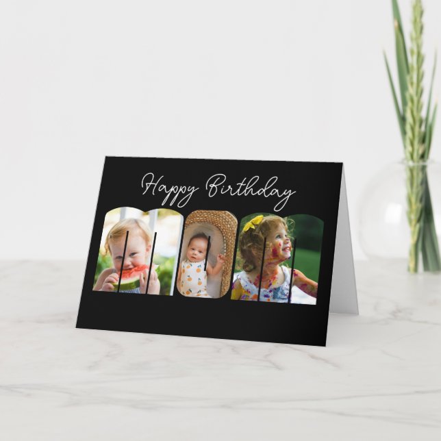 MOM mommy Birthday card photo collage family  (Front)