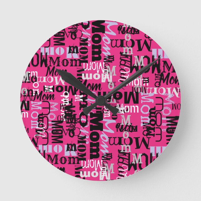 MOM MOTHER Mothers Day Gift Kitchen Clock (Front)