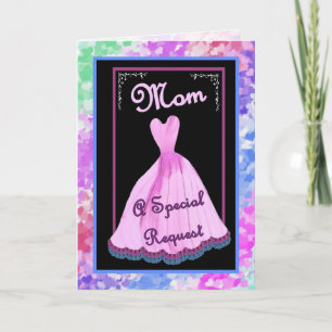 MOM - Mother of the Bride Invitation -  PINK Dress