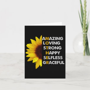 Mom Mother's Day Mom Amazing Loving Strong Best Mo Card