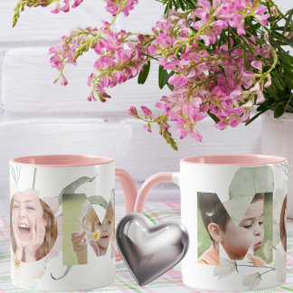 MOM Mother's Day Watercolor Wildflowers Photo Mug