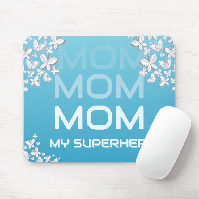 MOM My Superhero Blue Mouse Mat (With Mouse)
