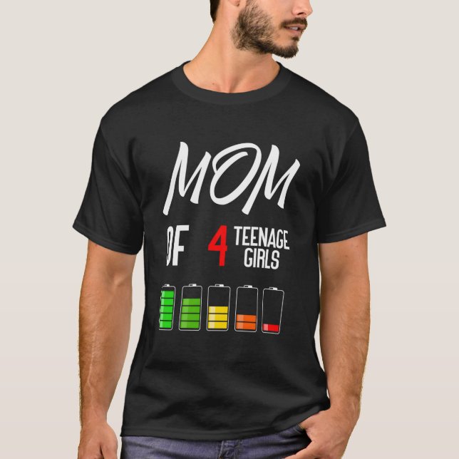Mom Of 4 Nage Mama Of Mothers Day T-Shirt (Front)