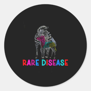 Mom Of A Rare Disease Warrior Mom Rare Disease Awa Classic Round Sticker