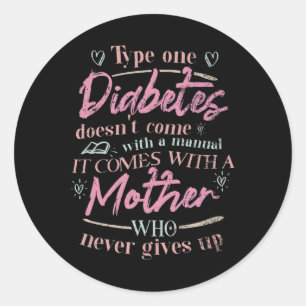 Mom Of A T1d Diabetes Child  Classic Round Sticker