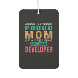 Mom Of Awesome Developer Car Air Freshener