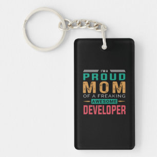 Mom Of Awesome Developer Key Ring