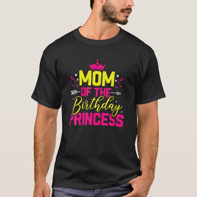 Mom Of Birthday Princess Mother Daughter Mommys Gi T-Shirt (Front)