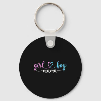 Mom of both mama of boys and girls  key ring