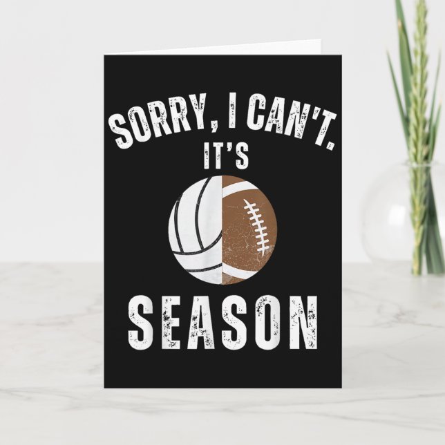 Mom Of Both Sorry I Can't It's Volleyball Football Card (Front)