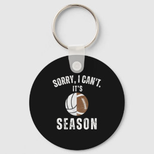 Mom Of Both Sorry I Can't It's Volleyball Football Key Ring