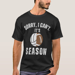 Mom Of Both Sorry I Can't It's Volleyball Football T-Shirt