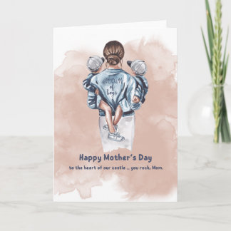 Mom of Boys Watercolor Mother’s Day Card