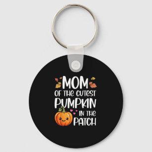 Mom Of Cutest Pumpkin In The Patch Halloween Thank Key Ring