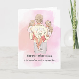 Mom of Girls Mother’s Day Card – Sweet Watercolor