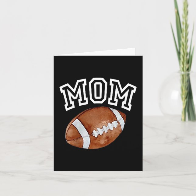 Mom Of The 1 Year Old Football Birthday Boy Family Card (Front)