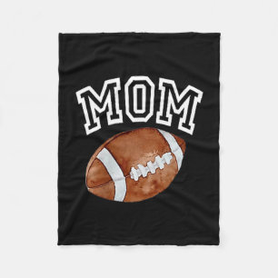 Mom Of The 1 Year Old Football Birthday Boy Family Fleece Blanket