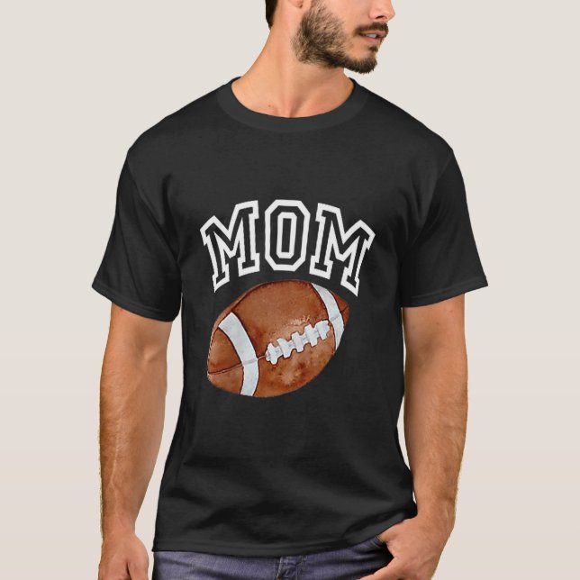 Mom Of The 1 Year Old Football Birthday Boy Family T-Shirt (Front)
