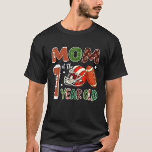 Mom Of The 1 Year Old Football Themed 1st Birthday T-Shirt