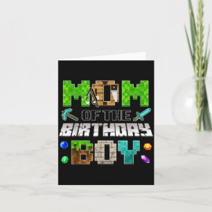 Mom Of The Birthday Boy Funny Gaming Birthday Xel  Card