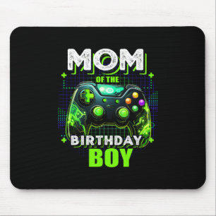 Mom Of The Birthday Boy Matching Video Game Birthd Mouse Mat