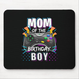 Mom Of The Birthday Boy Matching Video Gamer Birth Mouse Mat