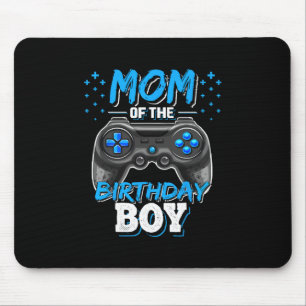 Mom Of The Birthday Boy Matching Video Gamer Birth Mouse Mat