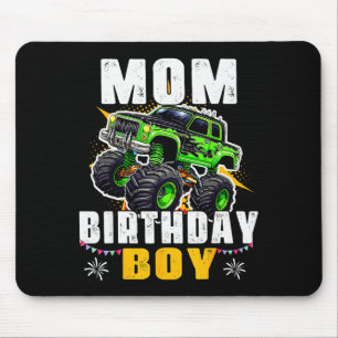 Mom Of The Birthday Boy Monster Truck Family Match Mouse Mat