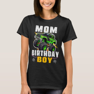 Mom Of The Birthday Boy Monster Truck Family Match T-Shirt