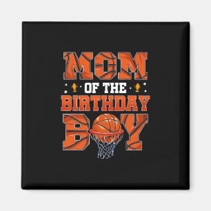 Mom Of The Birthday Boy Sketll Birthday Family Magnet