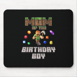 Mom Of The Birthday Boy Video Gamer Pixel Number  Mouse Mat