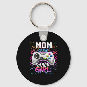Mom Of The Gamer Girl Matching Video Game Birthday Key Ring