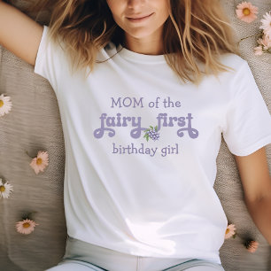Mom of the Purple  Fairy First Berry Birthday T-Shirt