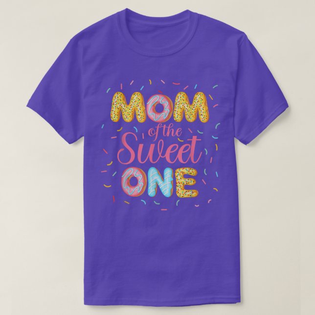 Mom Of The Sweet One Shirt 1st Bday Donut Mother M (Design Front)