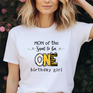 Mom of the sweet to bee one floral   T-Shirt
