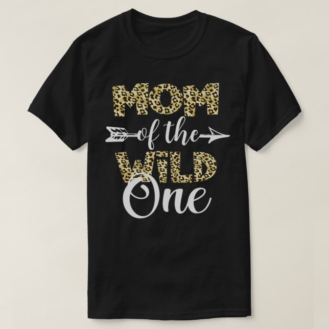 Mom Of The Wild One Zoo Themed 1st Birthday Party  T-Shirt (Design Front)