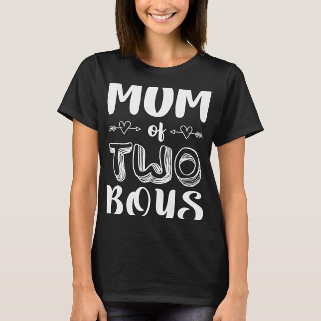 Mom Of Two Boys Twins  Mom Women T-Shirt (Front)