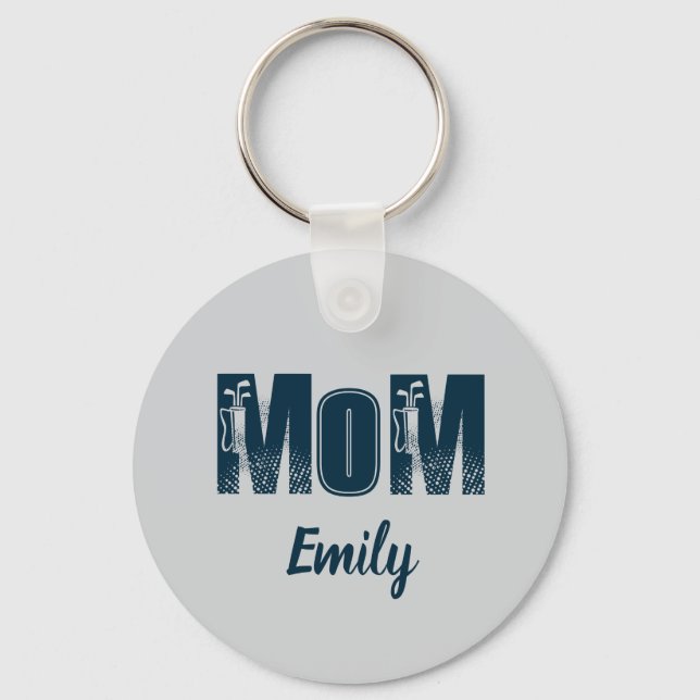 Mom Personalized name  Key Ring (Front)
