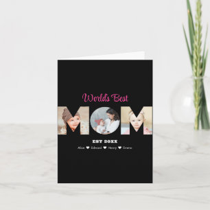 Mom Photo Collage Cutout Mothers Day Birthday  Card