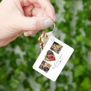 Mom Photo Collage Heart Photo Mother's Day Keychai Key Ring