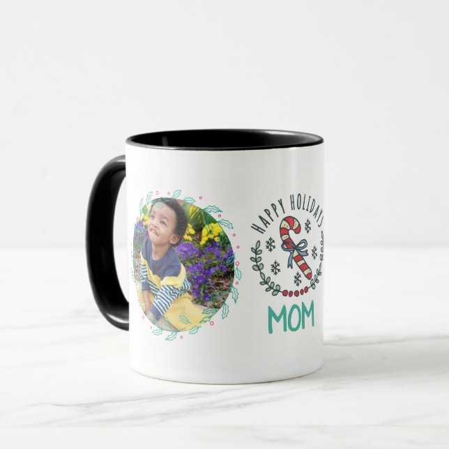 MOM PHOTO QUOTE MUG - Christmas Cute Funny (Front Left)