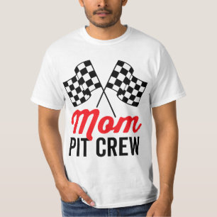 Mom Pit Crew for Racing Party Team Mommy Costume  T-Shirt