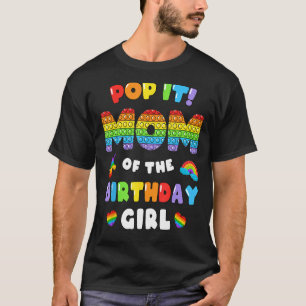 Mom Pop It Birthday Girl Bubble Fidget Theme Poppi T-Shirt