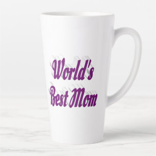 Mom purple text latte mug