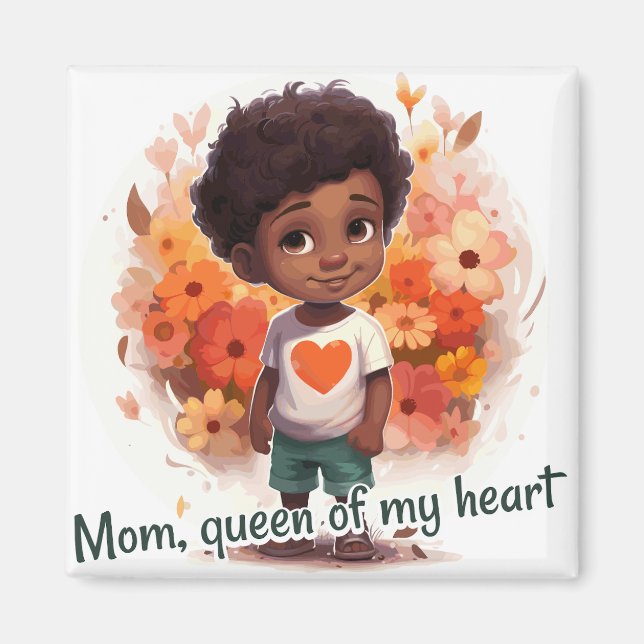 Mom, queen of my heart magnet (Front)