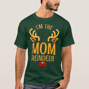 MOM Reindeer Matching Family Mother Christmas T-Shirt
